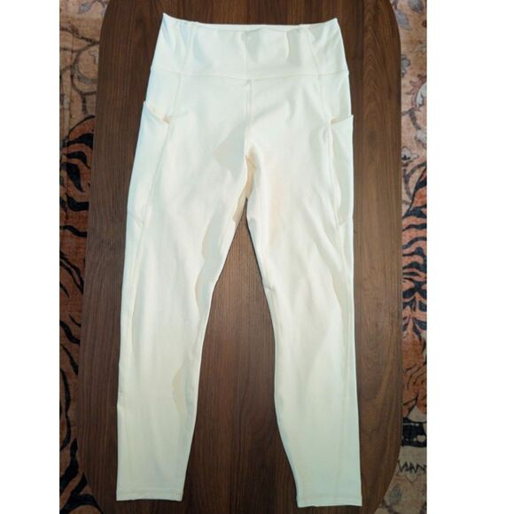 Fabletics Pants - Fabletics PureLuxe Ivory Cream High Waisted Leggings Women's Medium Athletic